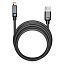 Кабель Smartbuy Bold, USB - Lightning, для Apple, экстрапрочный, 3A output, оплетка TPE, 1м, черный
