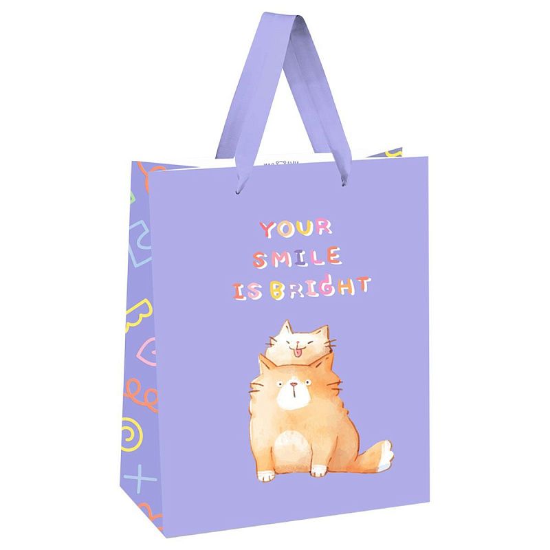 Пакет подарочный 26*32*12см MESHU "You are special", выборочный лак, белый крафт