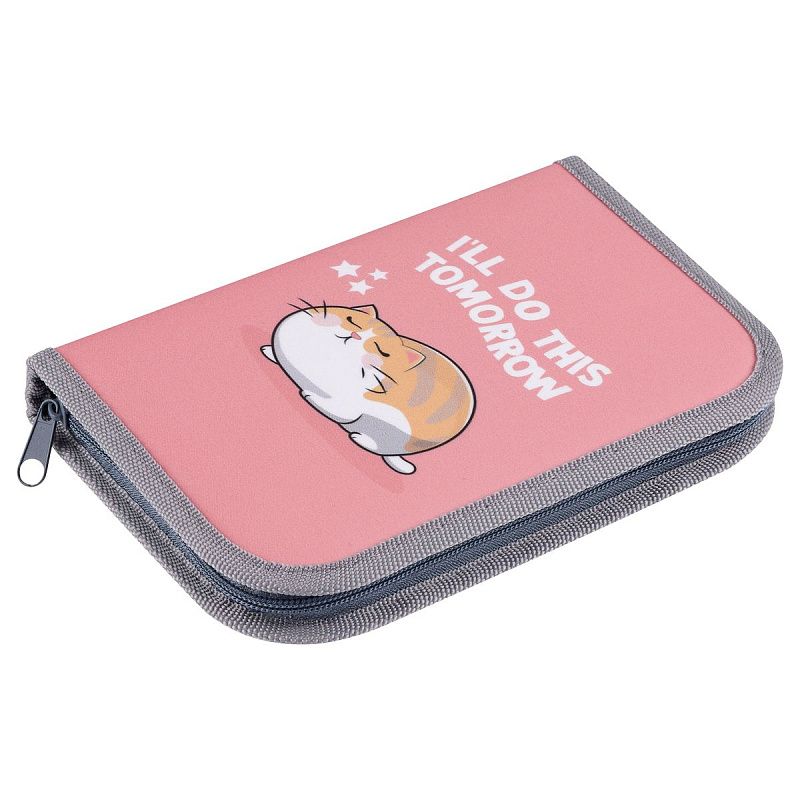 Пенал 1 отделение, 200*130 ArtSpace "Cute Cats", доп. секция, ткань 