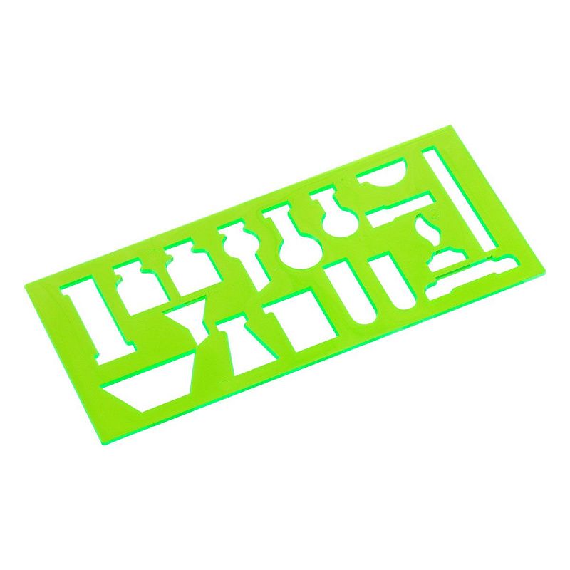 Трафарет химика СТАММ, пластиковый, зеленый 