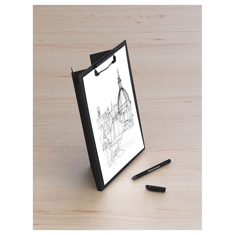 Планшет-трансформер с зажимом Berlingo "Steel&Style" А4, пластик (полифом), 1800мкм, черный 