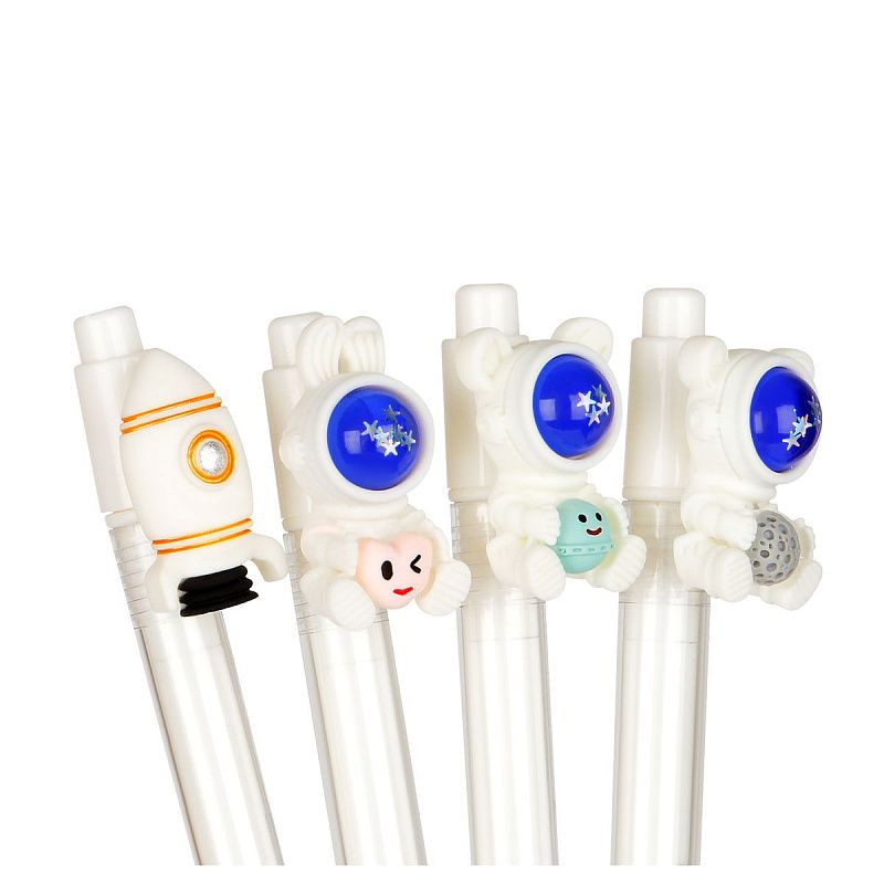 Ручка шариковая автоматическая MESHU "Spaceman" синяя, 0,7мм, корпус ассорти 