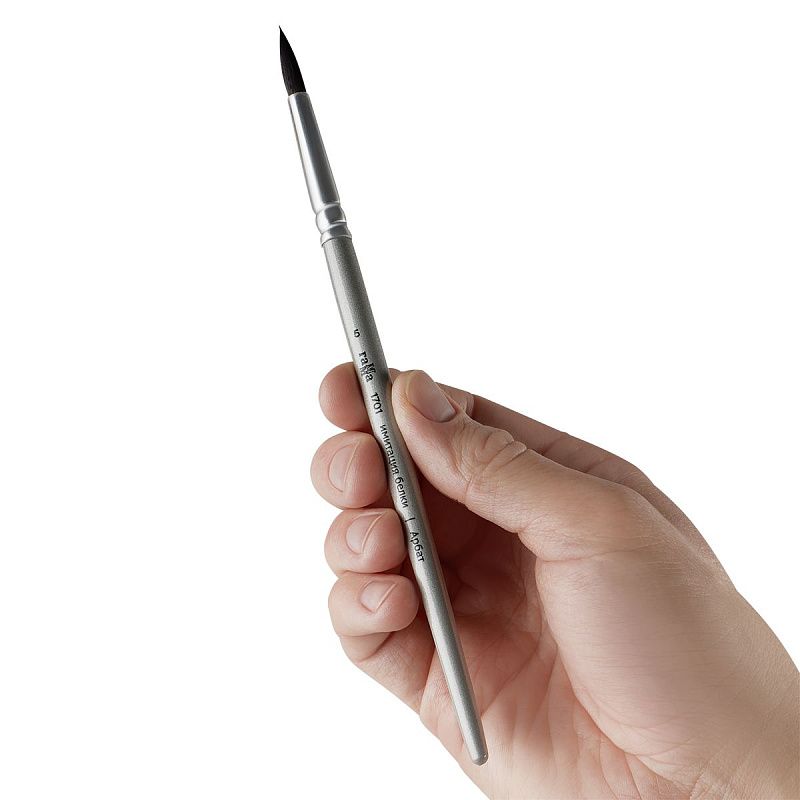 Кисть художественная синтетика имитация белки Гамма "Арбат", круглая №5, короткая ручка