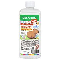 Мыльные пузыри, КОНЦЕНТРАТ 1 к 3, 150 мл, индивидуальная упаковка, BRAUBERG KIDS, 666208