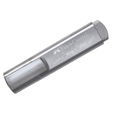 Текстовыделитель Faber-Castell "TL 46 Metallic" мерцающий серебряный, 1-5мм 