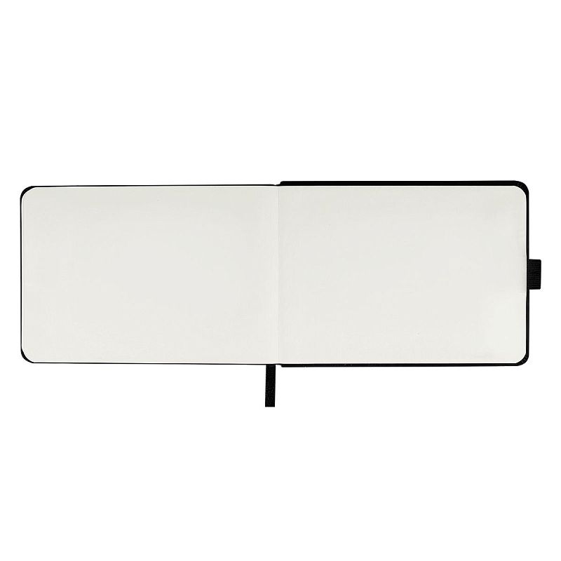 Скетчбук 100л., 210*148 Гамма "Студия", черный, твердая обложка, на резинке, слоновая кость, 110г/м2