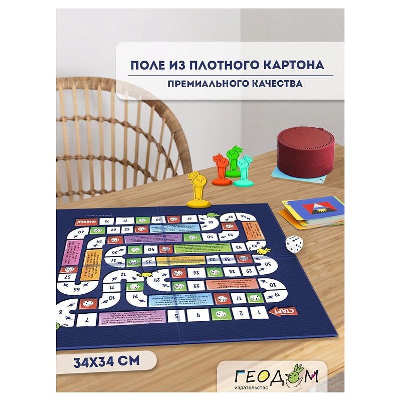 Игра настольная ГЕОДОМ "Мегафлагомания. Премиум", 200 карточек, картонная коробка 