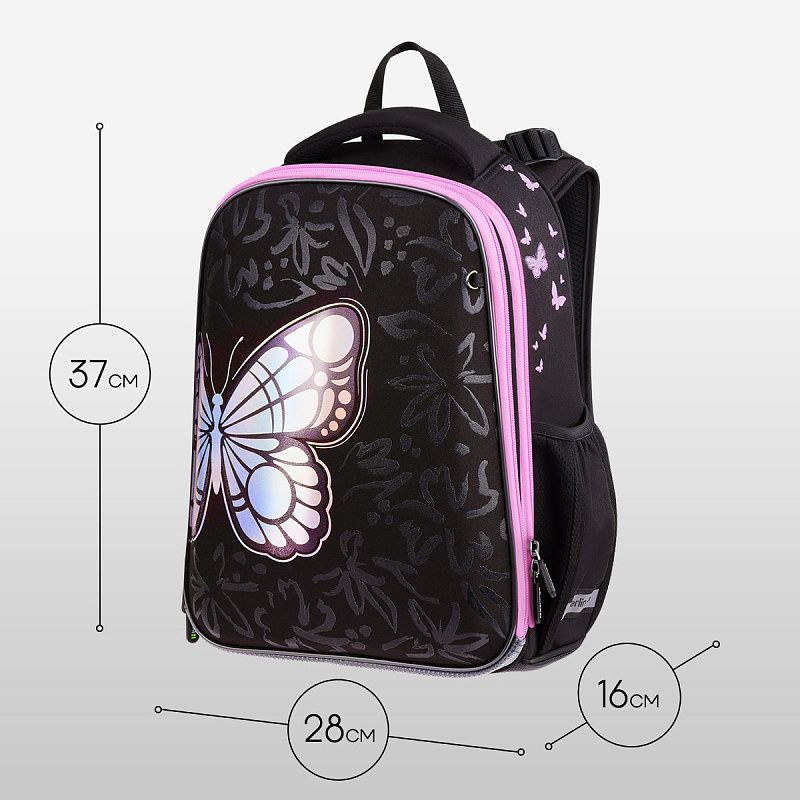 Ранец Berlingo Expert "Butterfly Effect" 37*28*16см, 2 отделения, 2 кармана, анатомическая спинка 