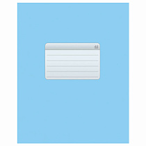 Тетрадь А5, 48 л., HATBER-ECO скоба, офсет №2 ЭКОНОМ, клетка, обложка мелованная бумага, "Голубая", 48Т5D1, 48Т5D1_27730