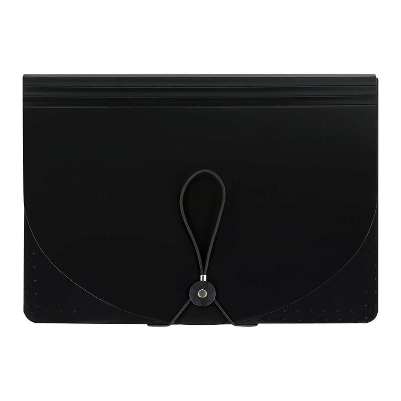 Папка-органайзер для хранения документов СТАММ А4, 13 отделений,  черный 