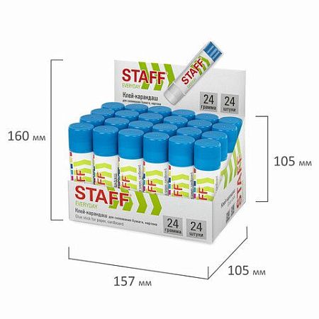 Клей-карандаш STAFF "EVERYDAY", 24 г, 226617