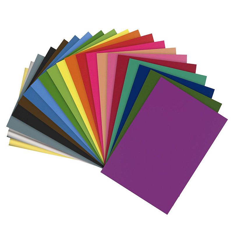 Картон цветной, А4, Мульти-Пульти, 40л., 20 цв., мелованный, Волшебный, в пакете