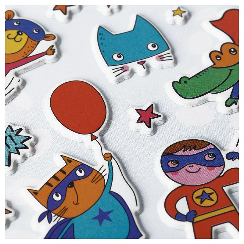 Наклейки объемные Мульти-Пульти "Супергерои", 22*10см, пакет европодвес