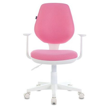 Кресло BRABIX "Fancy MG-201W", с подлокотниками, пластик белый, розовое, 532409, MG-201W_532409
