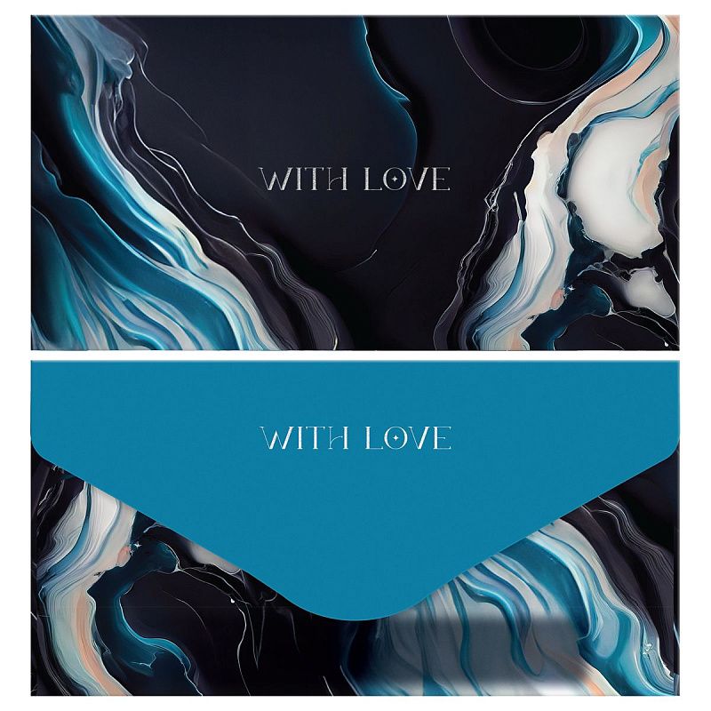 Конверт для денег MESHU "Мрамор", 85*164мм, матовая ламинация, фольга, 2 дизайна