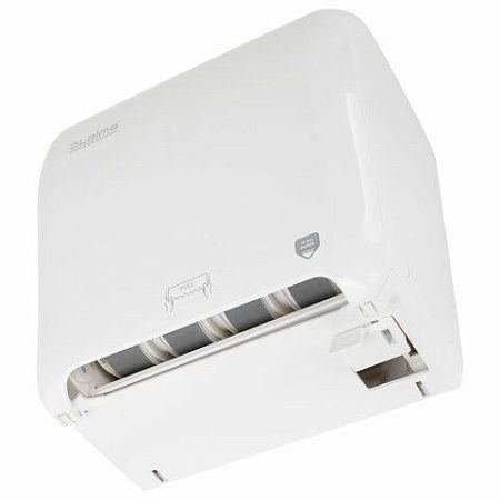 Диспенсер для полотенец в рулонах LAIMA PROFESSIONAL ORIGINAL (Система H1), механический, с автоотрезом листа, ABS-пластик, 605764 
