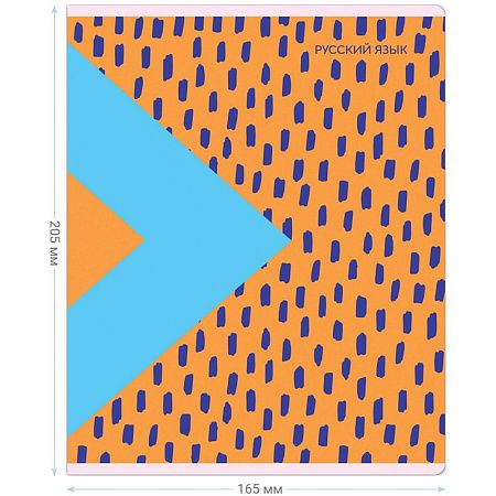 Тетрадь предметная 48л. MESHU "Bright splash" - Русский язык, матовая ламинация, выборочный УФ-лак
