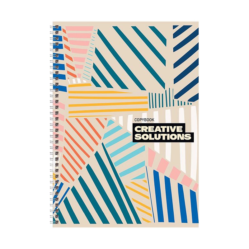 Тетрадь 80л., А4, клетка, на гребне BG "Creative solutions"