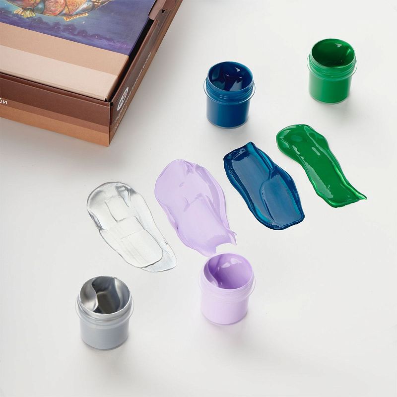 Краски акриловые декоративные Гамма "Хобби", 24 цвета, 20мл, картон.упак.  e-com