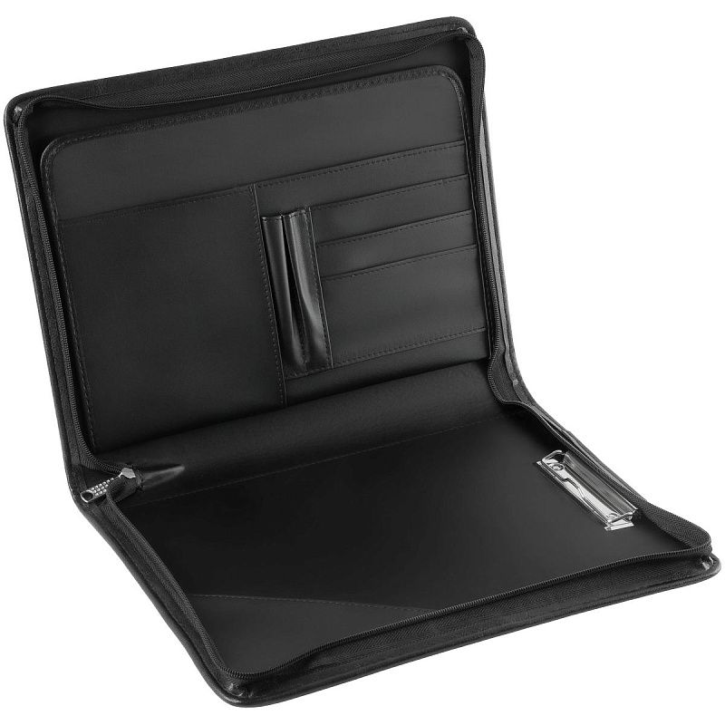 Папка деловая OfficeSpace "Valencia" кожзам., на молнии, зажим для бумаг 