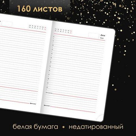 Ручка перьевая PARKER "IM Achromatic Black BT", ежедневник А5 черный, пакет, 880901 