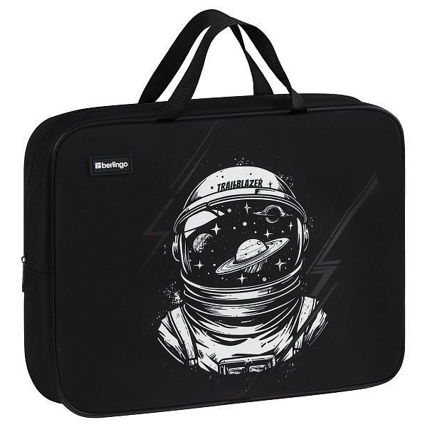 Папка текстильная с ручками 1 отделение, А4 Berlingo "Trailblazer", 350*265*80мм, текстиль, на молнии