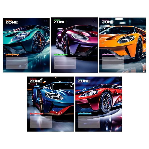 Тетрадь 12л., частая косая линия BG "Speed zone"