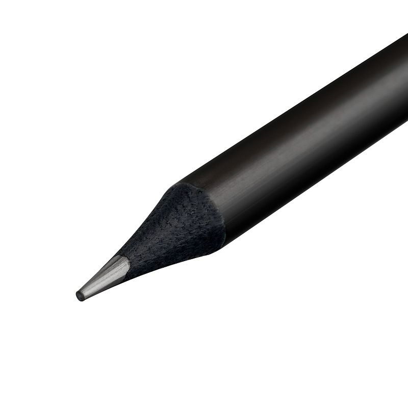 Карандаш ч/г MESHU "Black style", HB, заточен., с печатью, с ластиком, ассорти, туба 