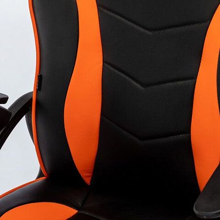 Кресло компьютерное BRABIX "Shark GM-203", экокожа, черное/оранжевое, 532513