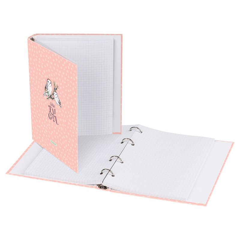 Тетрадь на кольцах А5, 120л., BG "White enigma", матовая ламинация