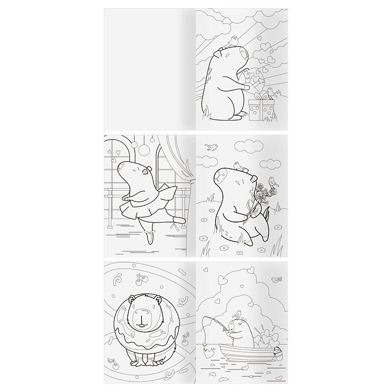 Раскраска  А4,  8 стр. ТРИ СОВЫ "Раскраски для девочек"