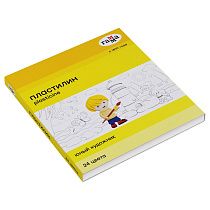 Пластилин Гамма "Юный художник" NEW, 24 цвета, 336г, со стеком. картон. упаковка