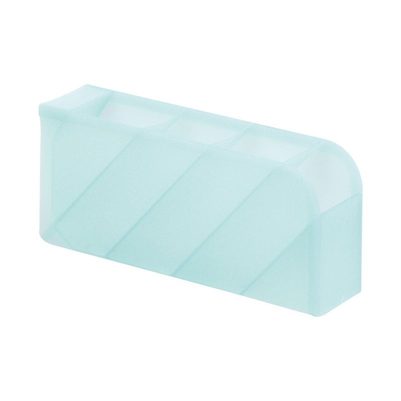 Настольная подставка MESHU, 4 отделения, пластиковая, тонированная мятная