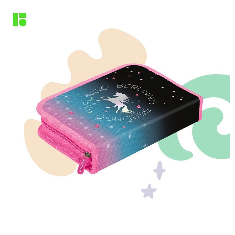 Пенал 1 отделение, 200*140*40 Berlingo "Perfect ", дополнительная откидная секция, полиэстер 