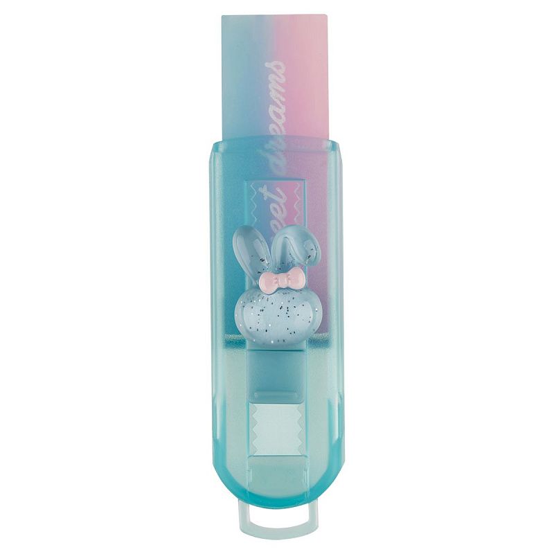 Ластик MESHU "Lucky Bunny", 90*25*25мм, ПВХ, пластиковый футляр, блистер, европодвес 