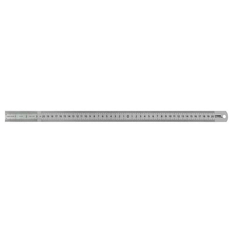 Линейка 50см СТАММ, стальная, ПВХ чехол с европодвесом 