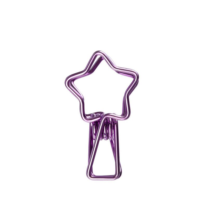 Зажимы для бумаг 33мм, MESHU "Shining Stars", 6шт., ассорти, бокс с европодвесом