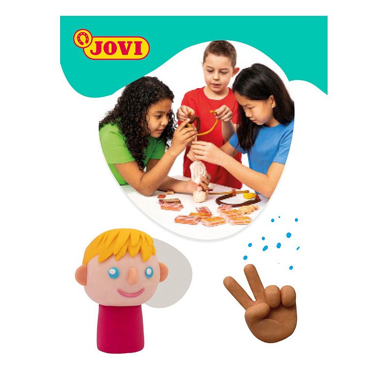 Пластилин JOVI "Multicultural", 06 цветов, 300г, растительный, картон
