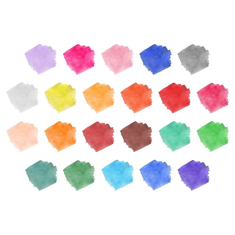 Акварель JOVI, 22 цвета, большие кюветы, с кистью, пластик