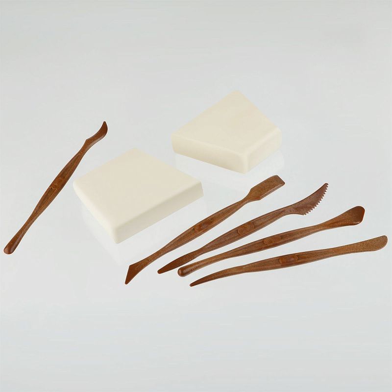 Набор для моделирования JOVI, отвердевающая паста белая 500г.*5шт., терракотовая 500г.*2шт., чемодан