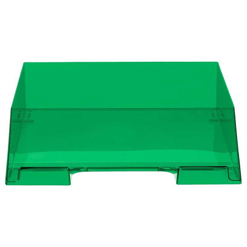 Лоток для бумаг горизонтальный СТАММ "Фаворит", тонированный зеленый
