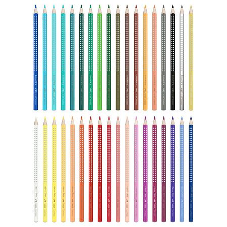 Карандаши цветные Faber-Castell "Grip", 36цв., трехгран., заточен., картон., европодвес