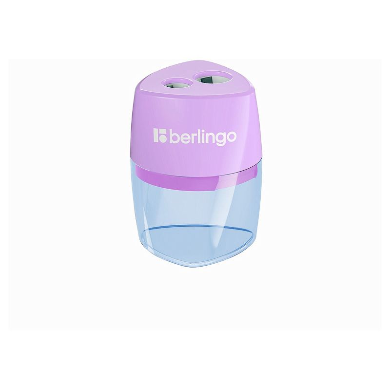 Точилка пластиковая Berlingo "Haze XL", с контейнером, 2 отверстия, ассорти 