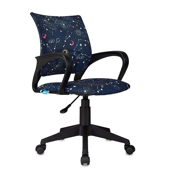 Кресло детское Helmi HL-K95 R (695) "Airy", спинка сетка /сиденье ткань с рисунком зодиак т.синий, пиастра Кресло детское Helmi HL-K95 R (695) "Airy", спинка сетка /сиденье ткань с рисунком зодиак т.синий, пиастра
