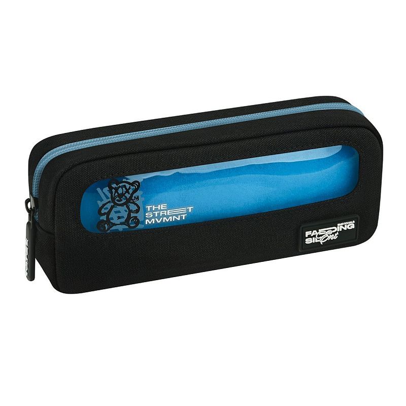 Пенал мягкий с прозрачным окошком, 1 отделение, 205*80*50 Först "Street Fashion", текстиль с ПВХ