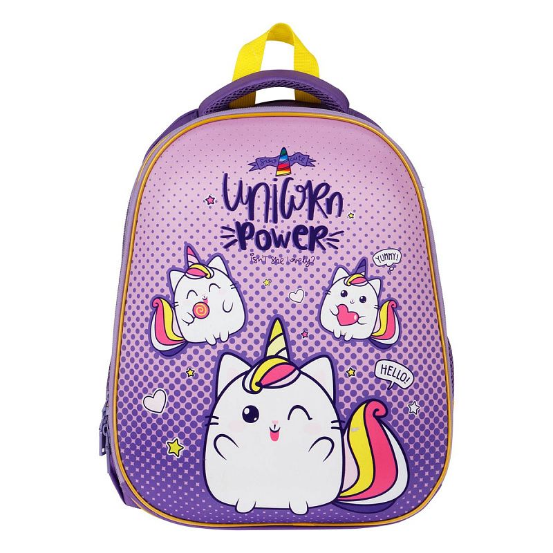 Ранец ArtSpace School Friend "Unicorn Power" 39*30*18см, 2 отделения, 2 кармана, анатомическая спинка 