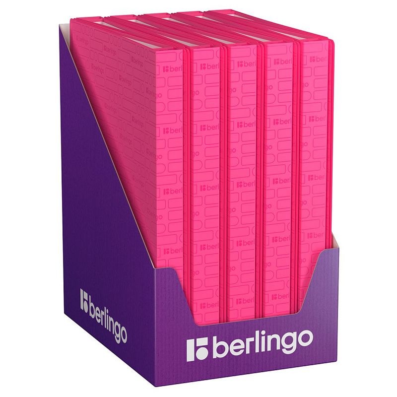 Папка с 40 вкладышами Berlingo "Your Way", 24мм, 600мкм, розовый неон, с внутр. карманом 