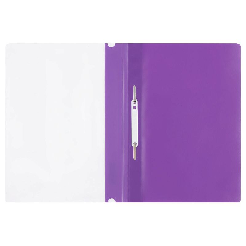 Папка-скоросшиватель пластик. СТАММ А4, 120мкм, фиолетовая с прозр. верхом 