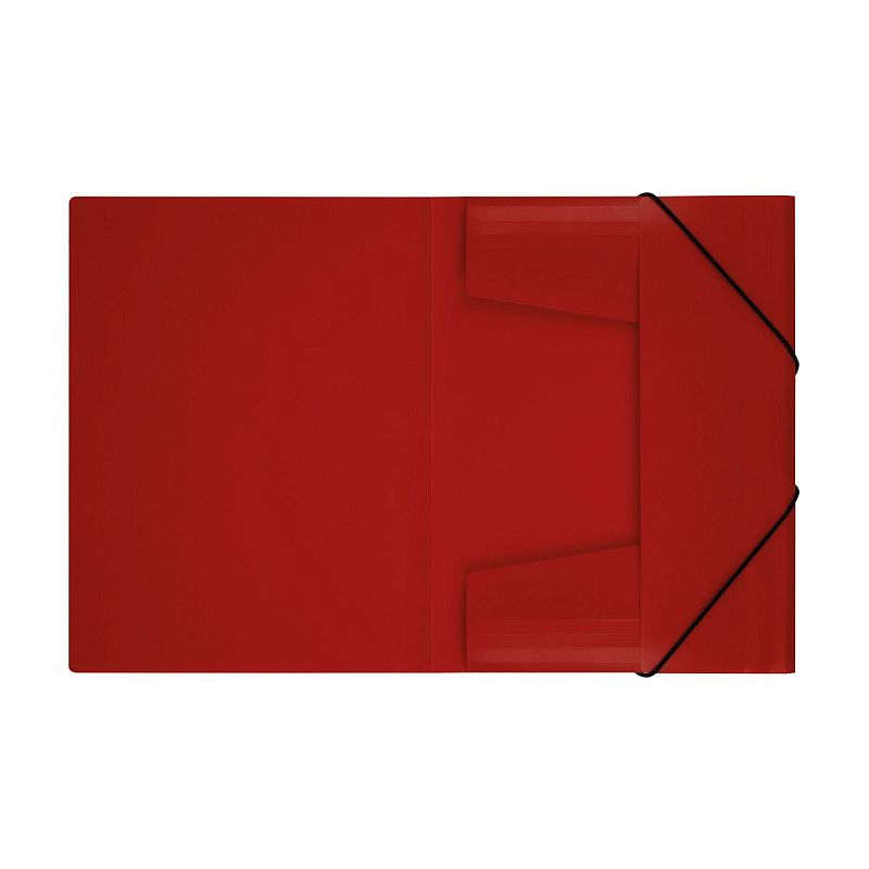 Папка на резинке СТАММ А4, 500мкм, пластик, красная 