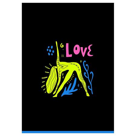Тетрадь 96л., А4, клетка BG "Love you", печать пантоном